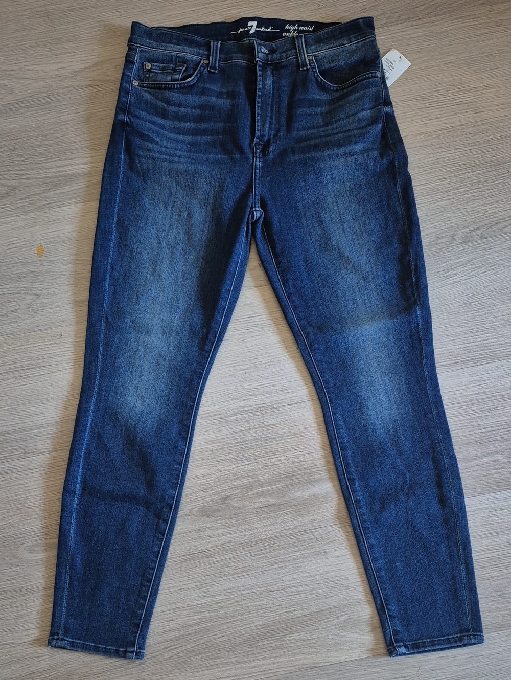 7 For All Mankind Dark Blue Skinny Jeans For Women Size 30